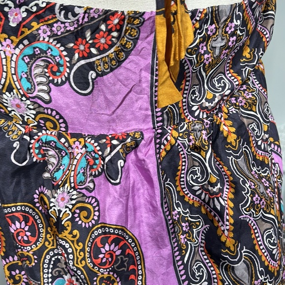 Express Purple Paisley Print Maxi halter open back dress size 10- gently used - Picture 10 of 12